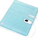 Heating Pad-Electric Heating Pads for Back,Neck,Abdomen,Moist Heated Pad for Shoulder,Knee,Hot Pad for Arms and Legs,Dry&Moist Heat & Auto Shut Off(Light Blue, 20''24'')