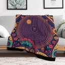 Mandala Throw Blanket,Psychedelic Blanket Decor Gifts for Adults Women Men, Lightweight Soft Flannel Fleece Cozy Blankets for Bed,Sofa,Couch,Camping for All Season80''x 60'' (Mandala Pattern 01)