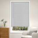 LazBlinds Cordless Grey 1 Light Filtering Vinyl Mini Blinds, 36" W x 64" H Horizontal Window Blinds for Home, Cordless Shades for Indoor Windows