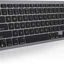OMOTON Wireless Keyboard for Mac, Ultra-Slim Bluetooth Keyboard with Stable Connection, Compatible with iMac, iMac Pro, MacBook Pro/Air, Mac mini Laptop, Black Grey