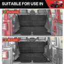 Cargo Liner with Seat Back Cover Fit for 2018-2025 Jeep Wrangler JL Unlimited 4 Door 4X4, Cargo Mat TPE Seat Back Protector for 2024 Jeep Wrangler JL/JLU Accessories(Cargo Mat+ Backrest Mats)