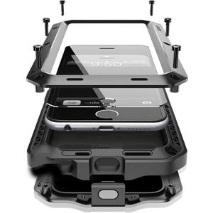 Marrkey for iPhone 16 Pro Max Metal Case 6.9",Heavy Duty Shockproof Aluminum Alloy Tough Armour Military Phone Case,360 Full Body Protective Cover with Silicone Built-in Screen Protector - Black