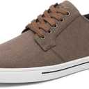 DECARSDZ Men's Fashion Dress Sneakers Comfortable Casual Skate Shoe Walking Oxford Shoes (12, Brown)