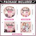 182Pcs Spooky One Birthday Decorations Girl Halloween 1st Birthday Party Decorations with Pink Plates and Napkins for Halloween Decorations Girl