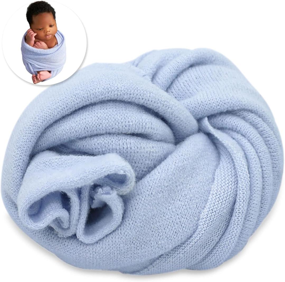 Newborn Posing Wrap Newborn Photography Props Soft Stretch Knit Blanket Handmade Wrap for Baby Boys Girls Photoshoot