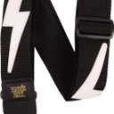 Ernie Ball Premium Guitar Strap/Bass Strap - White Lightning