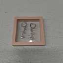 Dangle Earrings For Women Trendy 14K Gold Plated Drop Silver Long Dangling Dainty CZ Simple Hanging Jewelry