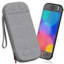 STARTRC GAMES Slim Carrying Case for Nintendo Switch 2 2025, Hard Shell Travel Case with 12 Game Card Slots, Portable Carry Bag for Switch 2 Console Gray