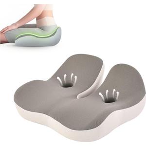Seat Cushion,Office Chair Memory Cushion, Ergonomic Design, Relieve Sciatica and Long-Term Sitting Pain, Suitable for desks, car Seats, Games, wheelchairs (Gray)