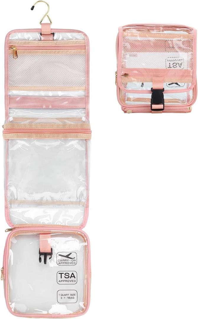 Clear Travel Bag with Tsa Approved Toiletry Bag Hanging Toiletry Bag Clear Travel Bag with Tsa Approved Toiletry Bag Hanging Toiletry Bag