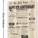 2 x YiKaLus Jumbo 8th Anniversary Card for Him Her, Vintage Bronze Gifts for 8th Anniversary, Happy 8 Years Anniversary Card for Women Men