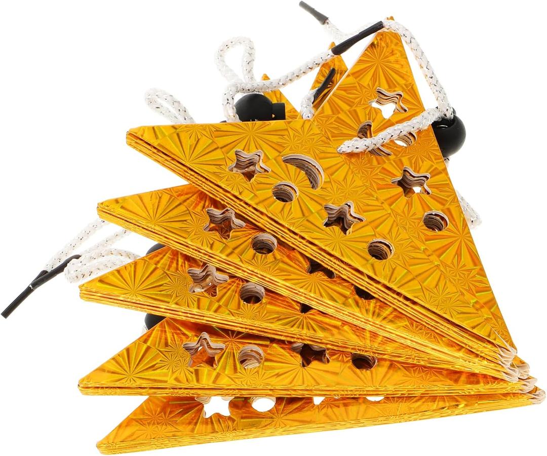 Angoily 5pcs Pentagram Lampshade Gold Lampshades Wedding Decor Gold Paper Star Ornament Decorations Hanging Lantern Ceiling Garland Gold Decor Paper Star Light Shade Modern Stars Golden
