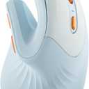 seenda Ergonomic Mouse with Jiggler - Wireless Vertical Mouse with Multi Device Connection (Bluetooth or USB), Reduces Wrist Strain, Quiet Click, Compatible with PC, Laptop, Mac, Windows (Sky Blue)