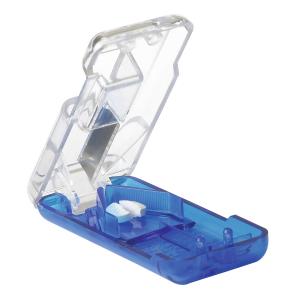 Ezy Dose Pill Cutter and Splitter with Built-in Pill Dispenser, Easy-Cut Stainless Steel Blade for Tablets, Vitamins, Medication, Portable, Travel-Size Pill Cutter for Seniors, Pets (1.5" x 3.5")