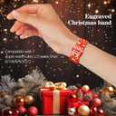 Laband Christmas Engraved Band Compatible with Samsung Galaxy Watch 7/6/5/4/FE 40mm 44mm/Watch 5 Pro 45mm/Watch 6/4 Classic/Watch 3/Active 2&1, 20mm Soft Silicone Strap for Men Women