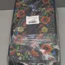 Floral Stair Treads for Wooden Steps, 15 Pack Black Stair Runners Non Slip Indoor 8" X 30", Washable Carpet Rugs with Silicone Backing for Kids Elders and Dogs