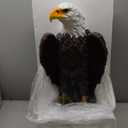 Bald Eagle Statue Outdoor - Large American Eagle Figurine, Garden Sculpture for Outside, Yard, Lawn Decor, Hand-Painted Weather-Resistant Resin, 24.4-Inch