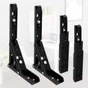 Locking Hinges 90 Degree,8 in Folding Shelf Brackets Hinges 4 Pcs,90 Degree Self-Locking Folding Hinge,Save Space Drop Leaf Table Hinge,Suitable for Living Room,Study,Store,RV,etc