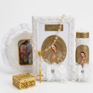 First Communion Bible and Candle Set in Spanish - Biblia y Vela de Primera comunión para niña - Vela para Primera Comunión niña - First Communion Candle Set for Girl - recuerdos de Primera Comunión