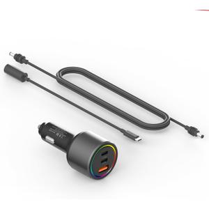 ALIENSX Car Charger for Starlink Mini with 0.2M USB-C to DC Female Adapter & 2M DC Power Cable, USB-C PD 100W / 45W & USB-A QC 35W Ports, High-Strength Power Cable for Cars/RVs/Trucks