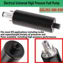 New GSL392-400-939 Electrical Universal High Pressure Fuel Pump with Installation Kit,Replacement for Walbro GSL392 255LPH Inline External Fuel Pump