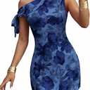 Acelitt Womens Summer Floral Off Shoulder Dress (M)