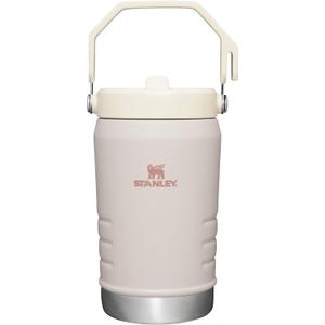 Stanley IceFlow Flip Straw Jug with Handle 40 oz| Twist On Lid and Flip Up Straw | Leak Resistant for Travel and Sports | Insulated Stainless Steel | BPA-Free | Rose Quartz