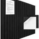 Large Cork Board Alternative  12 Pack Bulletin Board Felt Wall Tiles with Removable Adhesive Tabs, Black Cork Board for Office, 48 * 36 Cork Boards for Walls