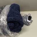 Sealy Electric Blanket Heated Throw 50"x60" Soft Double Sherpa Super Cozy with 6 Fast Heating Levels & 2-10 Hours Auto-Off, Over-Heat Protection, Machine Washable, Navy Blue