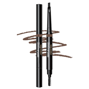 Gentlehomme 2 Pack Mens Eyebrow Pencil Light Brown, Easily Shape Define Fill Eyebrows or Beard, 2 in 1 brush and ultra-thin pencil, Waterproof Smudge Proof Sweatproof, Durable and Long Lasting