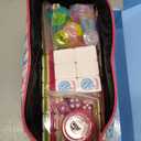 TIASUSAN Engraved American Mahjong Tile Set(4 Layer), 166 Acrylic Mahjong Tiles with A Carrying Bag and Accessories