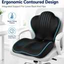Ergonomic Seat Cushion with Lumbar Support, Memory Foam Chair Pad | Integrated lumbar support | Memory foam | Hollow center | 15.7 x 17.3 x 14.6 in | for office chair and car seat