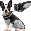 Lelepet Dog Coat Warm Dog Winter Coat Waterproof Dogs Jacket with Harness Built in Reflective Pet Fleece Vest Zip-Up Cold Weather Coats for Medium Dogs Turtleneck & Windproof Coats Dachshund Black M