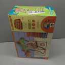 Kids Shopping Cart with Cutting Play Food Set for Kid Kitchen, 2 in 1 Shopping Cart for Kids Grocery Store Pretend Play Kitchen Accessories Sorting Food Bucket Learning Toys Gift for Toddler 3-5 (Brown)