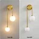 Globe Wall Sconce, Double Hanging Ball Sconce, Modern Indoor Sconces