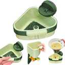 Suction Cup Corner Sink Strainer, Upgraded Press Sink Drainer Basket, Plastic Sponge Holder, Sink Strainer Basket, Corner Sink Trash Catcher for Kitchen Bathroom, Green