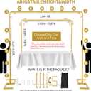 8.2 FT Wedding Arch Rectangle Stand Square Backdrop Stand, Extra Clamps to Table Rod Stand, Adjustable Photo Booth Background Kit, Balloon Arch Stand for Valentines Day Birthday Baby Shower Decor