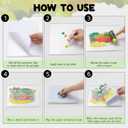 Threlaco 4 Packs Large Gel Printing Plates, 9'' x 12'' Reusable Gel Printing Plate, Printmaking Supplies Art for Card Making, Scrapbooking, Printmaking, Paper Crafts, Monoprinting at Home