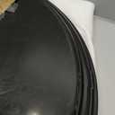 FillTouch 2 Pcs Restaurant Serving Trays PP Plastic Non Slip Rubber Lined Large Oval Tray for Kitchen Dining Room Cafeterias Fast Food Service (24 x 29 Inch,Black)