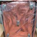 BALEINE Reusable Grocery Bags on Wheels, Rolling Tote Bag, Shopping Trolley, Large Backpack Shopping Carts for Groceries (20"x15.5"x25.5", Rose Gold)