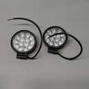 SKYWORLD 4pcs Round Light Bar Pods, 3.2 inch 42W Spot Beam Mini Offroad Driving Fog Lights Work Lamp 12V 24V for Car Trucks Tractors 4x4 SUV ATV Tractors Excavator Boats, 6000K White