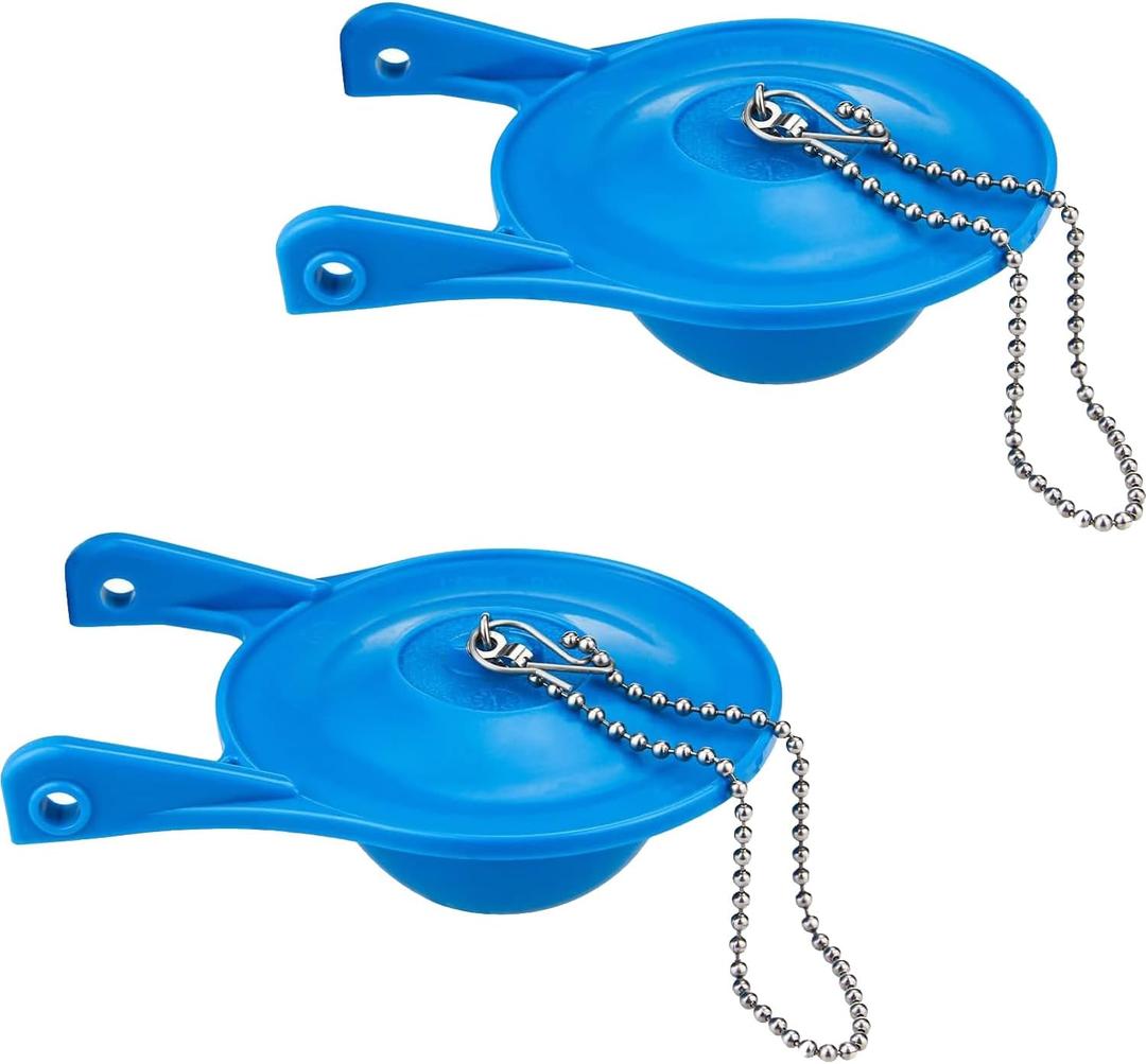 Gerber Toilet Flapper Replacement, 2 Pack 3 inch for Gerber 99-788 with 2 Toilet Handle Chains Lecyco Rubber Water Saving, Easy to Install 2