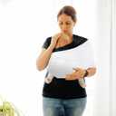 TKKOK Baby Wrap Carrier, Unisex Baby Carrier, Lightweight & Ultra Soft, Easy to Wear Baby Wrap, Perfect for Newborn Toddlers (Large, Black/Beige)