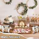 2 Pcs Wooden Highland Cow Napkin Holder Standing Brown Wooden Paper Holder Napkin Tissue Dispenser for Dining Room Cocktail Kitchen Table Countertop Decor