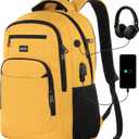 Paude Backpack for School, Laptop, Teens 15.6 Inch College Backpack for University, Business, Work, Travel - Orange