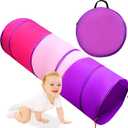 Kids Play Tunnel for Toddlers 1-3, Baby Crawling Toys for 1 2 3 4 Year Old Girl Boy Birthday Gift, 6 Foot Pop Up Tunnel, Indoor Outdoor Toddler Toys for Infant Children or Dog