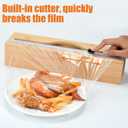 Plastic Wrap Dispenser with Cutter,Cling Wrap with Slide Cutter for Kitchen Storage Organization Holder for 12" Roll
