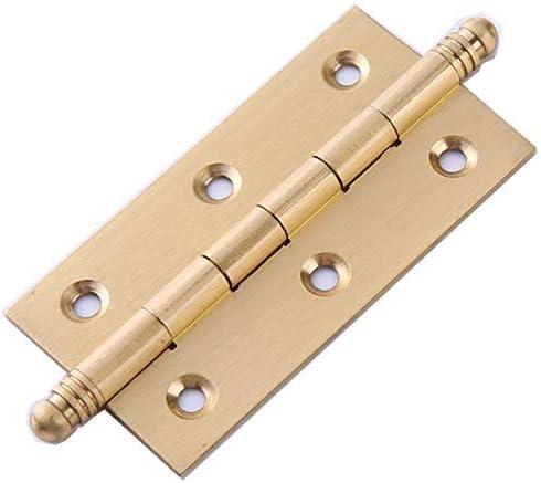 4Pack Decorative Solid Brass Cabinet Cupboard Door Butt Hinges Furniture Folding Hinges Hardware Lot 3inch (4, 3")