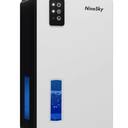 NineSky Dehumidifier for Home, 95 OZ Water Tank, (1000 sq.ft) Dehumidifiers for Bathroom Bedroom Basement with Auto Shut Off,7 Colors LED Light(White)