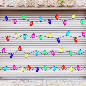Outus 86 Pcs Christmas Car Refrigerator Decoration Magnets Bulk Reflective Light Shaped Car Stickers Xmas Magnets for Cruise Ship Garage Door Decor (5 x 2.7 Inches,Dark Color)